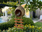 Namture - Kokosnoot Vogelvoederhuisje - 100% Natuurlijk - Inclusief Houten Trapje - Voederhuisje Hangend - Vogelhuisje - Voederhuisje Voor Vogels