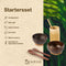 Namture Starter Set (9-delig)- Coconut Bowls - Bamboe Beker - Medium Kokosnoot Kom - Houten bestek - Bamboe Rietje - 100% Natuurlijk - Duurzaam