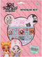 nanana surprise glitter stickers Papier Roze 3-vellen in envelop verpakking Totum stickerset