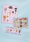 nanana surprise glitter stickers Papier Roze 3-vellen in envelop verpakking Totum stickerset