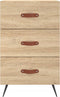 vidaXL - Nachtkastje - 40x40x66 - cm - bewerkt - hout - sonoma - eikenkleurig