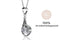 Yolora Dames Ketting - Kalpa Camaka Kristallen Hanger - 18K Wit Verguld - Zilverkleurig