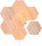 Nanoleaf Elements Hexagons Starter Kit - Slimme Verlichting - 7 LED Panelen met Houteffect - Siri, Google, Alexa Compatibel