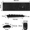 NanoRS RS580 - Set van toetsenbord met muis - Draadloos toetsenbord + muis COMBO - Ideal voor gamers en dagelijks gebruik - zwart
