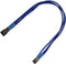 Nanoxia 900200017 3-pins Molex verlengkabel, 30 cm, blauwe enkele mouw