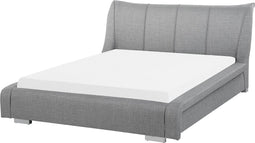 NANTES - Tweepersoonsbed - Grijs - 140 x 200 cm - Polyester