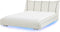 NANTES - Tweepersoonsbed LED - Wit - 160 x 200 cm - Leer