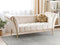 NANTILLY - Chaise longue - Crème - Fluweel