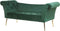 NANTILLY - Chaise longue - Groen - Symmetrisch - Fluweel