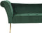 NANTILLY - Chaise longue - Groen - Symmetrisch - Fluweel