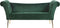 NANTILLY - Chaise longue - Groen - Symmetrisch - Fluweel