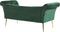 NANTILLY - Chaise longue - Groen - Symmetrisch - Fluweel
