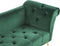 NANTILLY - Chaise longue - Groen - Symmetrisch - Fluweel