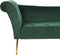 NANTILLY - Chaise longue - Groen - Symmetrisch - Fluweel