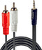 Lindy 35682 - Cinch / Jackplug Audio Aansluitkabel - 2x RCA naar 3,5 mm - Zwart