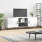 vidaXL - Tv-meubel - 150x30x50 - cm - bewerkt - hout - hoogglans - wit