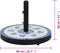 vidaXL - Parasolvoet - rond - 12 - kg - blauw - en - wit