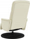 Fauteuil met voetensteun verstelbaar fluweel crèmekleurig