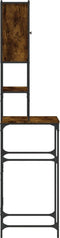 vidaXL - Wasmachinekast - 68x48,5x194 - cm - gerookt - eikenkleurig