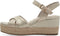 Tamaris Core - Dames Sandalen - Hakhoogte 7 cm - CHAMPAGNE - Maat 37