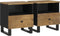 vidaXL - Nachtkastjes - 2 - st - massief - mangohout - en - bewerkt - hout