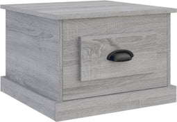 vidaXL - Salontafel - 50x50x35 - cm - bewerkt - hout - grijs