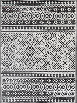 NARLI - Outdoor kleed - Zwart - 180 x 240 cm - Polypropyleen