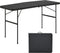 Goliving Inklapbare Tafel - Klaptafel - Weerbestendig - 122 x 60 x 74 cm - Zwart