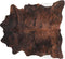 NASQU - Leer vloerkleed - Bruin - 2-3 m² - Koeienhuid leer