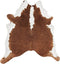 NASQU - Leer vloerkleed - Bruin/Wit - 3-4 m² - Koeienhuid leer
