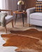 NASQU - Leer vloerkleed - Goudbruin - 2-3 m² - Koeienhuid leer