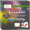 Nassau Fine Art Acrylverf Set | 24 acrylverf tubes | Paletmes | 2 x Penselen | Inclusief canvas