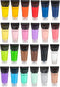 Nassau Fine Art Acrylverf set 24pcs - 22ML Verftubes - 12 pastel kleuren & 12 basis kleuren - hobbyverf