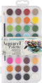 Nassau Fine Art Aquarelverf Set 36 Kleuren + 1 Penseel - Aquarelverf voor Volwassenen en Beginners - Aquarelverf Napjes - Creatief en Hobbyverf