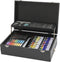 Nassau Fine Art Luxe Schilderskoffer - Complete 115-delige Set voor Kinderen en Volwassenen - Aquarelverf, Acrylverf, Kleurpotloden, en Meer - Prachtige Houten Opbergkoffer - Ideaal Cadeau voor de Feestdagen
