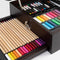 Nassau Fine Art Luxe Schilderskoffer - Complete 115-delige Set voor Kinderen en Volwassenen - Aquarelverf, Acrylverf, Kleurpotloden, en Meer - Prachtige Houten Opbergkoffer - Ideaal Cadeau voor de Feestdagen