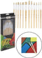 Nassau Fine Art Professionele Penselen Set | 12 Stuks - Platte- & Ronde penselen | Schilderen voor Kinderen en Volwassenen | Hobbypenseel