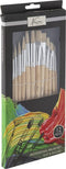 Nassau Fine Art Professionele Penselen Set | 12 Stuks - Platte- & Ronde penselen | Schilderen voor Kinderen en Volwassenen | Hobbypenseel