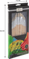 Nassau Fine Art Professionele Penselen Set | 12 Stuks - Platte- & Ronde penselen | Schilderen voor Kinderen en Volwassenen | Hobbypenseel