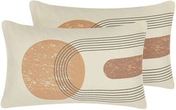 NASTURTIUM - Sierkussen set van 2 - Beige - 30 x 50 cm - Polyester
