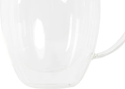 Set van koffiekopjes DKD Home Decor Kristal Transparant 350 ml Borosilicaatglas