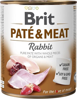 Nat hondenvoer BRIT PATÉ & MEAT Konijn 800 g