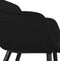 Alterego Riga - Zwart Stof - Met Armleuningen - 59x54x80cm