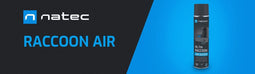 Natec-NSC-1763- Air Duster - Raccoon - schoonmaak spray laptop - 600 ml - high pressure - voor elektronica