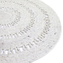 Natiott - Vloerkleed 'Bibek Natural' - Beige - Rond 140 cm diameter