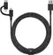NATIVE UNION, Eco Belt 3in1 USB-A naar Micro USB, USB-C, Lightning-kabel - 2m Zwart, Zwart