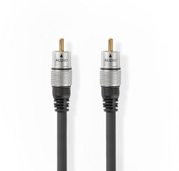 Nedis CAGC24170AT50 - RCA Kabel - 500 cm - Grijs