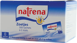 Natrena zakje met 2 zoetjes - 500 stuks