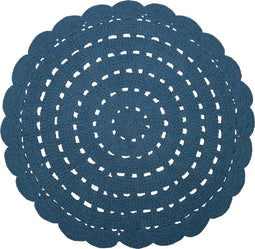 Nattiot - Alma Rond Vloerkleed/Tapijt ∅ 120 cm - Dark Blue