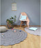 Nattiot - Alma Rond Vloerkleed/Tapijt Ø 120 cm - Grijs